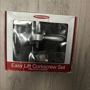 Silver Easy Lift Corkscrew Set